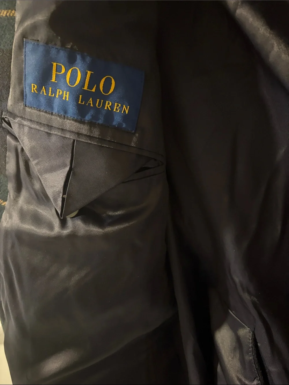 Polo by Ralph Lauren Navy & Green Plaid Sport Coat